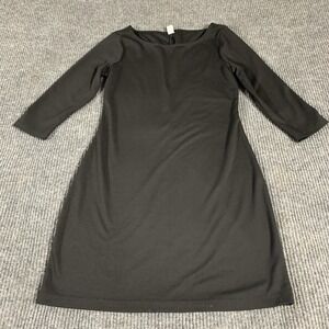 Old Navy‎ Dress Womens Medium Black Long Sleeve Pullover Flare Stretch LBD Cute
